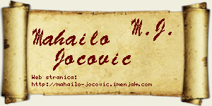 Mahailo Jocović vizit kartica